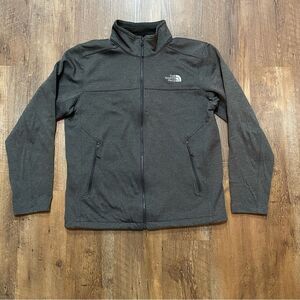 The North Face Windwall Soft Shell  Gray Men’s Jacket Size Medium Full Zip